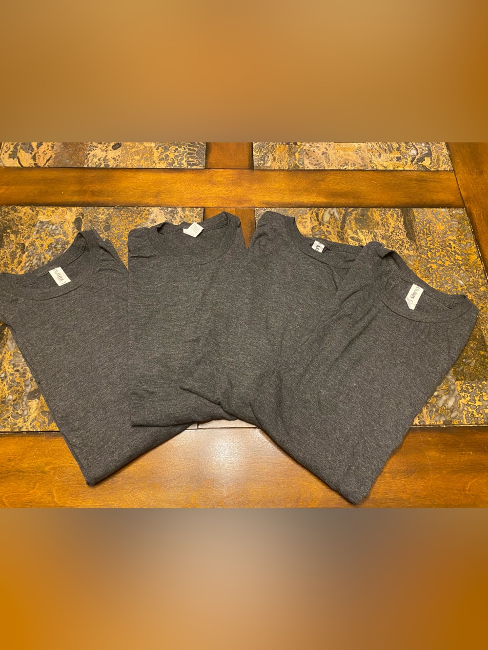 Set of Four Tultex Men's Short Sleeve Tee in Charcoal Gray